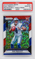 Dak Prescott (Dallas Cowboys) 2016 Panini Prizm Football #231 Disco Prizm RC Rookie Card - PSA 10 GEM MINT - PS3DP16P3 - Dak Prescott (Dallas Cowboys) 2016 Panini Prizm Football #231 Disco Prizm RC Rookie Card - PSA 10 GEM MINT product image
