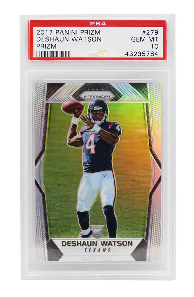 Deshaun Watson (Houston Texans) 2017 Panini Prizm Football #279 Prizm RC Rookie Card - PSA 10 GEM MINT (Silver Label) - PS3DW17P2 - Deshaun Watson (Houston Texans) 2017 Panini Prizm Football #279 Prizm RC Rookie Card - PSA 10 GEM MINT (Silver Label) product image