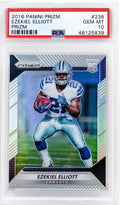 Ezekiel Elliott (Dallas Cowboys) 2016 Panini Prizm Football #238 Prizm RC Rookie Card - PSA 10 GEM MINT - PS3EE16P1 - Ezekiel Elliott (Dallas Cowboys) 2016 Panini Prizm Football #238 Prizm RC Rookie Card - PSA 10 GEM MINT product image