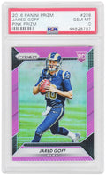 Jared Goff 2016 Panini Prizm Football #208 Pink Prizm RC Rookie Card - PSA 10 GEM MINT - PS3JG16P3 - Jared Goff 2016 Panini Prizm Football #208 Pink Prizm RC Rookie Card - PSA 10 GEM MINT product image