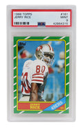 Jerry Rice (San Francisco 49ers) 1986 Topps Football #161 RC Rookie Card - PSA 9 MINT (B) - PS3JR86T2 - Jerry Rice (San Francisco 49ers) 1986 Topps Football #161 RC Rookie Card - PSA 9 MINT (B) product image