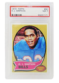 O.J. Simpson (Buffalo Bills) 1970 Topps Football #90 RC Rookie Card - PSA 7 NM (T1) - PS3OS70T1 - O.J. Simpson (Buffalo Bills) 1970 Topps Football #90 RC Rookie Card - PSA 7 NM (T1) product image