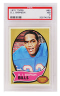 O.J. Simpson (Buffalo Bills) 1970 Topps Football RC Rookie Card #90 - PSA 7 NM (T4) - PS3OS70T4 - O.J. Simpson (Buffalo Bills) 1970 Topps Football RC Rookie Card #90 - PSA 7 NM (T4) product image