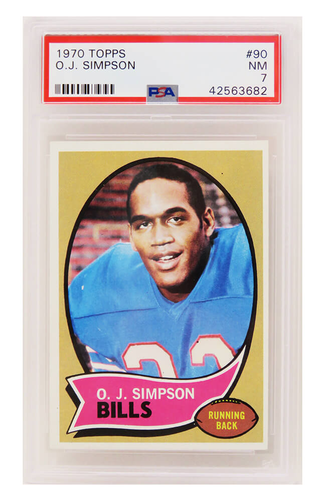 O.J. Simpson (Buffalo Bills) 1970 Topps Football RC Rookie Card #90 - PSA 7 NM (T5) - PS3OS70T5 - O.J. Simpson (Buffalo Bills) 1970 Topps Football RC Rookie Card #90 - PSA 7 NM (T5) product image