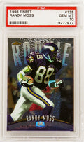 Randy Moss (Minnesota Vikings) 1998 Topps Finest Football #135 RC Rookie Card - PSA 10 GEM MINT - PS3RM98F2 - Randy Moss (Minnesota Vikings) 1998 Topps Finest Football #135 RC Rookie Card - PSA 10 GEM MINT product image