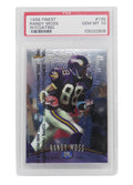 Randy Moss (Minnesota Vikings) 1998 Topps Finest Football #135 RC Rookie Card w/Coating - PSA 10 GEM MINT - PS3RM98F3 - Randy Moss (Minnesota Vikings) 1998 Topps Finest Football #135 RC Rookie Card w/Coating - PSA 10 GEM MINT product image
