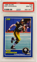 Rod Woodson (Pittsburgh Steelers) 1989 Score Football #78 RC Rookie Card - PSA 10 GEM MINT (Silver Label) - PS3RW89S3 - Rod Woodson (Pittsburgh Steelers) 1989 Score Football #78 RC Rookie Card - PSA 10 GEM MINT (Silver Label) product image