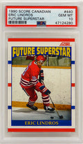 Eric Lindros 1990 Score Canadian Future Superstar Hockey #440 RC Rookie Card - PSA 10 GEM MINT - PS4EL90S1 - Eric Lindros 1990 Score Canadian Future Superstar Hockey #440 RC Rookie Card - PSA 10 GEM MINT product image