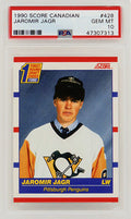 Jaromir Jagr (Pittsburgh Penguins) 1990 Score Canadian Hockey #428 RC Rookie Card - PSA 10 GEM MINT - PS4JJ90S1 - Jaromir Jagr (Pittsburgh Penguins) 1990 Score Canadian Hockey #428 RC Rookie Card - PSA 10 GEM MINT product image