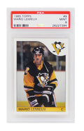 Mario Lemieux (Pittsburgh Penguins) 1985 Topps Hockey RC Rookie Card #9 - PSA 9 MINT (A) - PS4ML85TA - Mario Lemieux (Pittsburgh Penguins) 1985 Topps Hockey RC Rookie Card #9 - PSA 9 MINT (A) product image