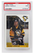Mario Lemieux (Pittsburgh Penguins) 1985 Topps Hockey RC Rookie Card #9 - PSA 9 MINT (B) - PS4ML85TB - Mario Lemieux (Pittsburgh Penguins) 1985 Topps Hockey RC Rookie Card #9 - PSA 9 MINT (B) product image