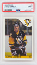 Mario Lemieux (Pittsburgh Penguins) 1985 Topps Hockey RC Rookie Card #9 - (PSA 9 MINT) (I) - PS4ML85TI - Mario Lemieux (Pittsburgh Penguins) 1985 Topps Hockey RC Rookie Card #9 - (PSA 9 MINT) (I) product image