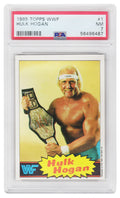Hulk Hogan 1985 Topps WWF Pro Wrestling Stars (Yellow Background) Rookie Card #1 - (PSA 7 - NM) - PS5HH85T4 - Hulk Hogan 1985 Topps WWF Pro Wrestling Stars (Yellow Background) Rookie Card #1 - (PSA 7 - NM) product image