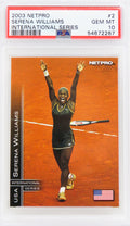 Serena Williams 2003 NetPro International Series Tennis RC Rookie Trading Card #2 - PSA 10 GEM MINT - PS5SW03N2 - Serena Williams 2003 NetPro International Series Tennis RC Rookie Trading Card #2 - PSA 10 GEM MINT product image