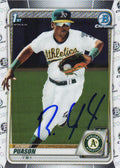 Robert Puason Signed Oakland A's 2020 Topps Bowman Chrome Baseball Rookie Card #BP-145 - PUACAR101 - Robert Puason Signed Oakland A's 2020 Topps Bowman Chrome Baseball Rookie Card #BP-145 product image
