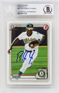 Robert Puason Signed Oakland A's 2020 Topps Bowman Baseball Rookie Card #BP-145 - (Beckett Encapsulated) - PUACAR102 - Robert Puason Signed Oakland A's 2020 Topps Bowman Baseball Rookie Card #BP-145 - (Beckett Encapsulated) product image