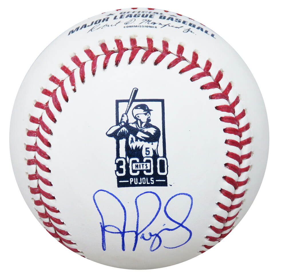 Albert Pujols Signed Rawlings Pujols 3000th Hit Logo MLB Baseball (Beckett) - PUJBSB101 - Albert Pujols Signed Rawlings Pujols 3000th Hit Logo MLB Baseball (Beckett) product image