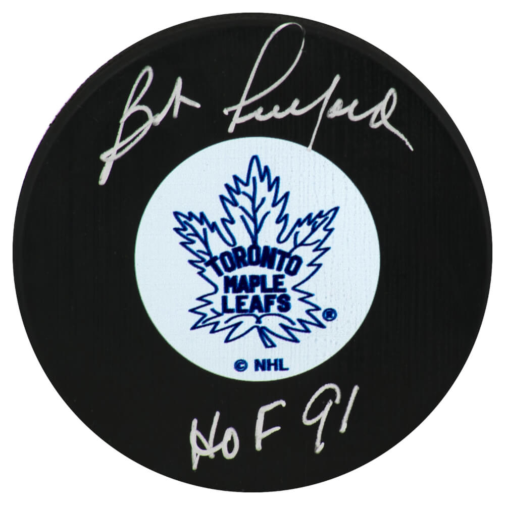 Bob Pulford Signed Toronto Maple Leafs (Medium Logo) Hockey Puck w/HOF'91 - PULPUC401 - Bob Pulford Signed Toronto Maple Leafs (Medium Logo) Hockey Puck w/HOF'91 product image