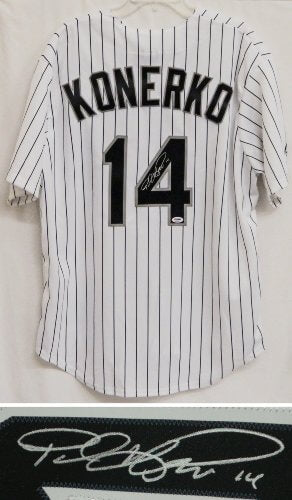 Paul Konerko Signed Autographed White Sox Majestic Pinstripe Replica Jersey - PSA - KONJRY100 - Paul Konerko Signed Autographed White Sox Majestic Pinstripe Replica Jersey - PSA product image