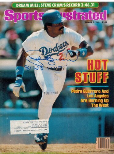 Pedro Guerrero Signed Autographed Dodgers Sports Illustrated 8/5/85 w/81 WS MVP - GUEMAG100 - Pedro Guerrero Signed Autographed Dodgers Sports Illustrated 8/5/85 w/81 WS MVP product image