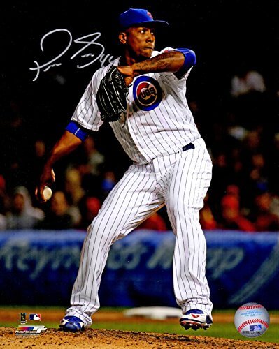 Pedro Strop Signed Chicago Cubs Pitching Action 8x10 Photo - STR08P105 - Pedro Strop Signed Chicago Cubs Pitching Action 8x10 Photo product image
