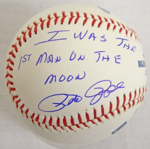 Pete Rose Signed Autographed MLB Baseball w/'I Was the 1st Man On The Moon' PSA/DNA - ROSBSB102 - Pete Rose Signed Autographed MLB Baseball w/'I Was the 1st Man On The Moon' PSA/DNA product image