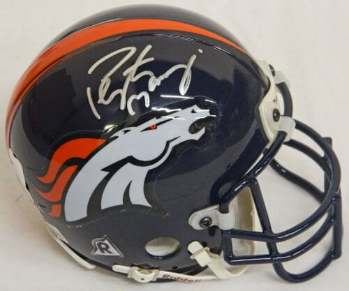 Peyton Manning Signed Autographed Broncos Riddell Replica Mini Helmet - MANMIN300 - Peyton Manning Signed Autographed Broncos Riddell Replica Mini Helmet product image