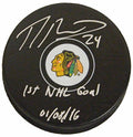 Phillip Danault Signed Chicago Blackhawks Logo Hockey Puck w/1st NHL Goal 01-08-16 - DANPUC401 - Phillip Danault Signed Chicago Blackhawks Logo Hockey Puck w/1st NHL Goal 01-08-16 product image