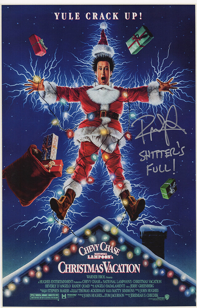 Randy Quaid Signed Christmas Vacation 11×17 Movie Poster w/Shitter's Full - QUAPST501 - Randy Quaid Signed Christmas Vacation 11×17 Movie Poster w/Shitter's Full product image