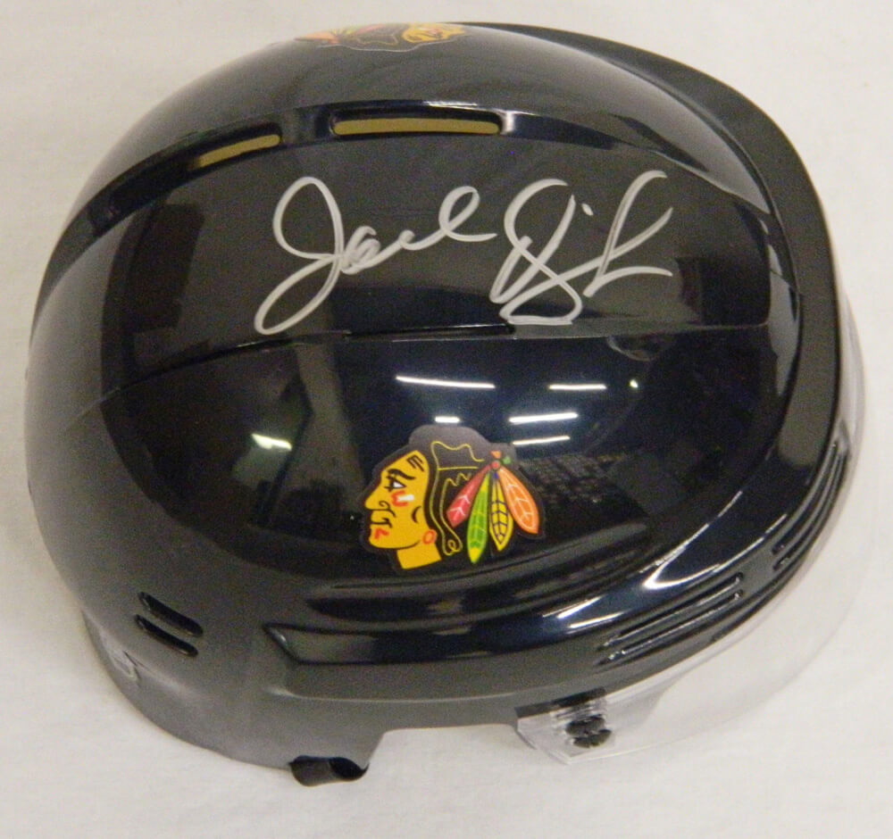 Joel Quenneville Signed Blackhawks Black Hockey Mini Helmet - QUEMIN400 - Joel Quenneville Signed Blackhawks Black Hockey Mini Helmet product image