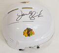 Joel Quenneville Signed Blackhawks White Hockey Mini Helmet - QUEMIN401 - Joel Quenneville Signed Blackhawks White Hockey Mini Helmet product image