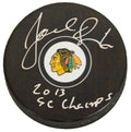 Joel Quenneville Signed Chicago Blackhawks Logo Hockey Puck w/2013 SC Champs - QUEPUC406 - Joel Quenneville Signed Chicago Blackhawks Logo Hockey Puck w/2013 SC Champs product image