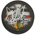 Joel Quenneville Signed Chicago Blackhawks 2015 Stanley Cup Champs Logo Hockey Puck - QUEPUC407 - Joel Quenneville Signed Chicago Blackhawks 2015 Stanley Cup Champs Logo Hockey Puck product image