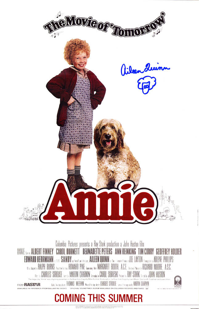 Aileen Quinn Signed Annie 11x17 Movie Poster - QUIPST500 - Aileen Quinn Signed Annie 11x17 Movie Poster product image