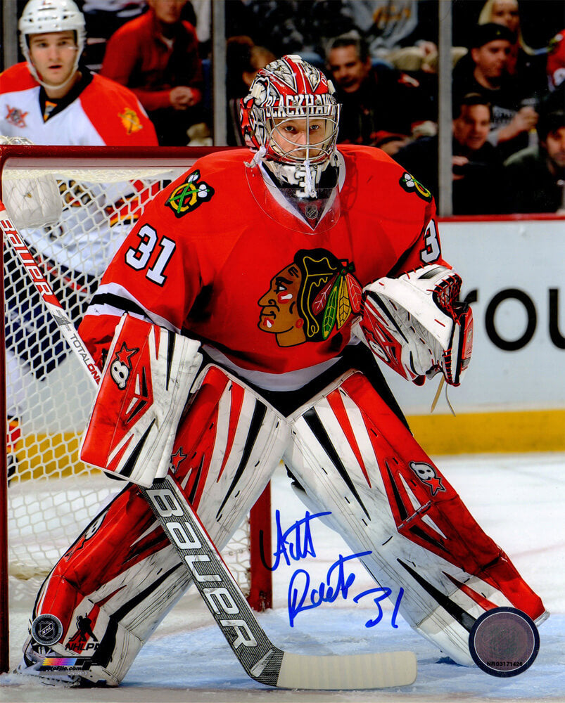 Antti Raanta Signed Chicago Blackhawks Goalie Red Jersey 8x10 Photo - RAA08P408 - Antti Raanta Signed Chicago Blackhawks Goalie Red Jersey 8x10 Photo product image