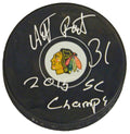 Antti Raanta Signed Chicago Blackhawks Logo Hockey Puck w/2015 SC Champs - RAAPUC404 - Antti Raanta Signed Chicago Blackhawks Logo Hockey Puck w/2015 SC Champs product image