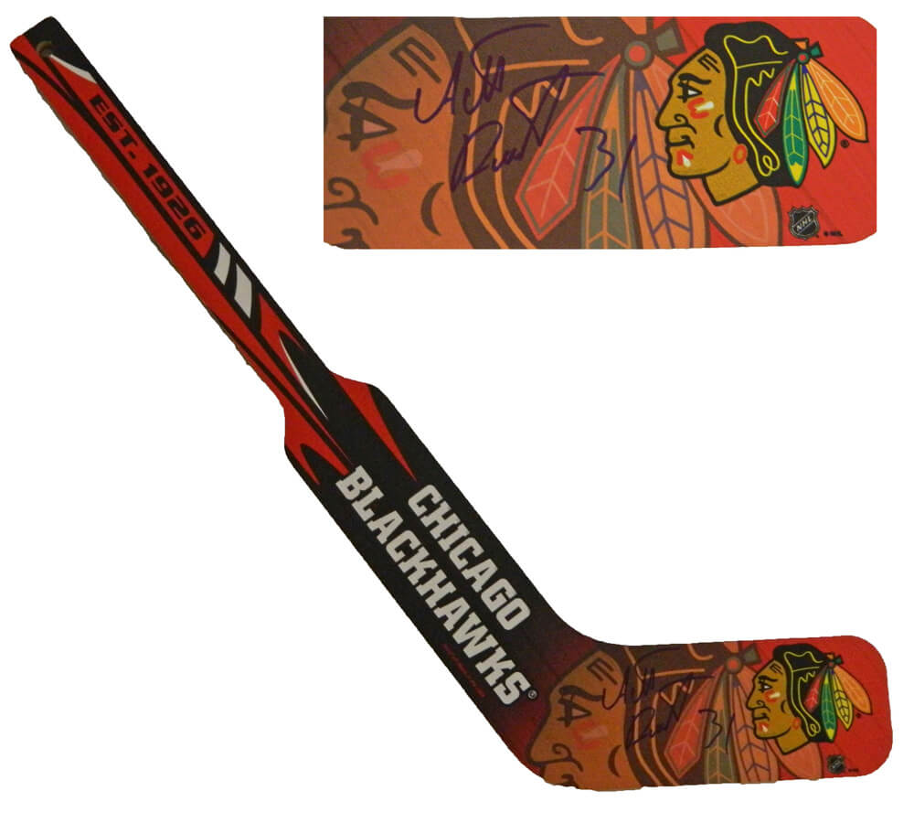 Antti Raanta Signed Chicago Blackhawks Logo Mini Goalie Hockey Stick - RAASTK400 - Antti Raanta Signed Chicago Blackhawks Logo Mini Goalie Hockey Stick product image
