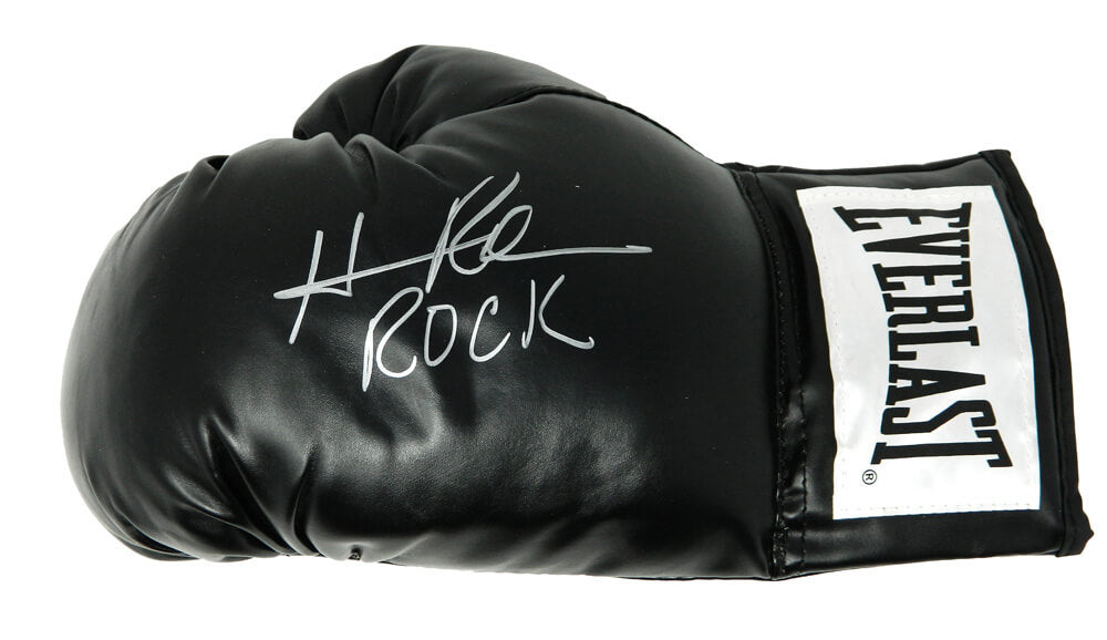 Hasim Rahman Signed Everlast Black Boxing Glove w/Rock - RAHGLV503 - Hasim Rahman Signed Everlast Black Boxing Glove w/Rock product image