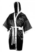 Hasim Rahman Signed Title Black & White Boxing Robe w/2x Champ - RAHROB503 - Hasim Rahman Signed Title Black & White Boxing Robe w/2x Champ product image