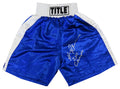 Hasim Rahman Signed Title Blue With White Waist Boxing Trunks w/2x Champ - RAHTRU503 - Hasim Rahman Signed Title Blue With White Waist Boxing Trunks w/2x Champ product image