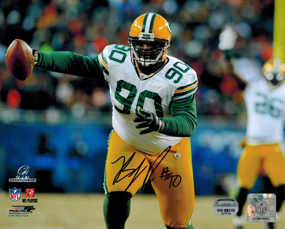 B.J. Raji Signed Packers NFC Championship TD 8X10 PHOTO - RAJ08P300 - B.J. Raji Signed Packers NFC Championship TD 8X10 PHOTO product image