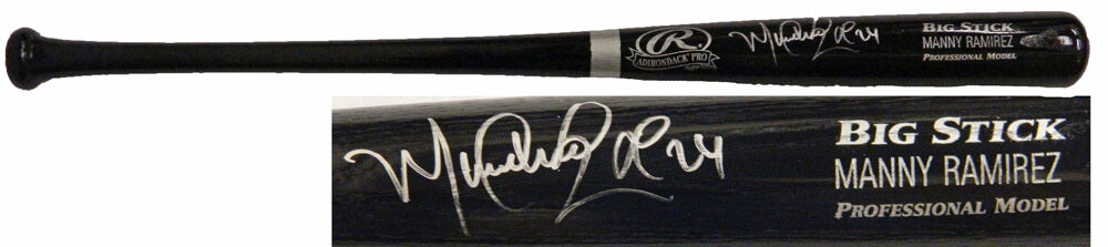 Manny Ramirez Signed Rawlings Black Big Stick Name-Engraved Bat - RAMBAT100 - Manny Ramirez Signed Rawlings Black Big Stick Name-Engraved Bat product image