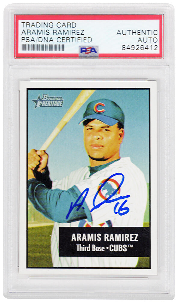 Aramis Ramirez Signed Chicago Cubs 2003 Bowman Heritage Baseball Card #87 - (PSA Encapsulated) - RAMCAR113 - Aramis Ramirez Signed Chicago Cubs 2003 Bowman Heritage Baseball Card #87 - (PSA Encapsulated) product image