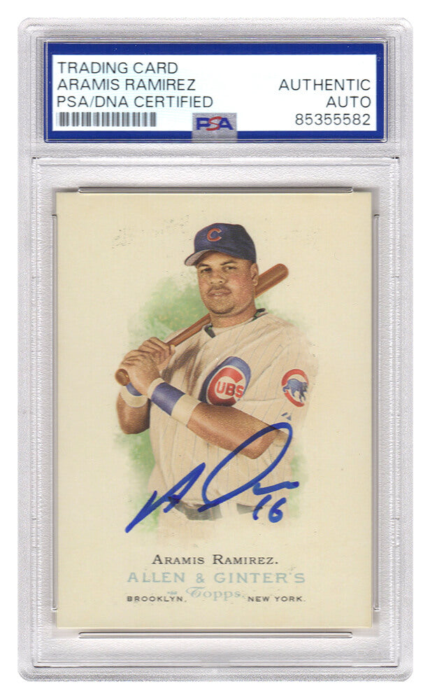 Aramis Ramirez Signed Cubs 2006 Allen & Ginter Baseball Card #230 - (PSA Encapsulated) - RAMCAR121 - Aramis Ramirez Signed Cubs 2006 Allen & Ginter Baseball Card #230 - (PSA Encapsulated) product image