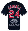 Manny Ramirez Signed Navy Custom Embroidered Stat Baseball Jersey - (Beckett) - RAMJRY103 - Manny Ramirez Signed Navy Custom Embroidered Stat Baseball Jersey - (Beckett) product image