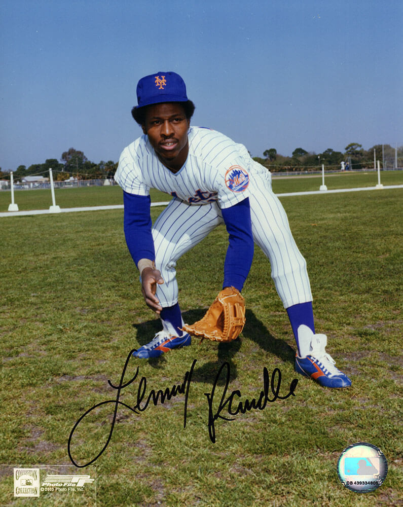 Lenny Randle Signed New York Mets Fielding Pose 8x10 Photo - RAN08P101TW - Lenny Randle Signed New York Mets Fielding Pose 8x10 Photo product image