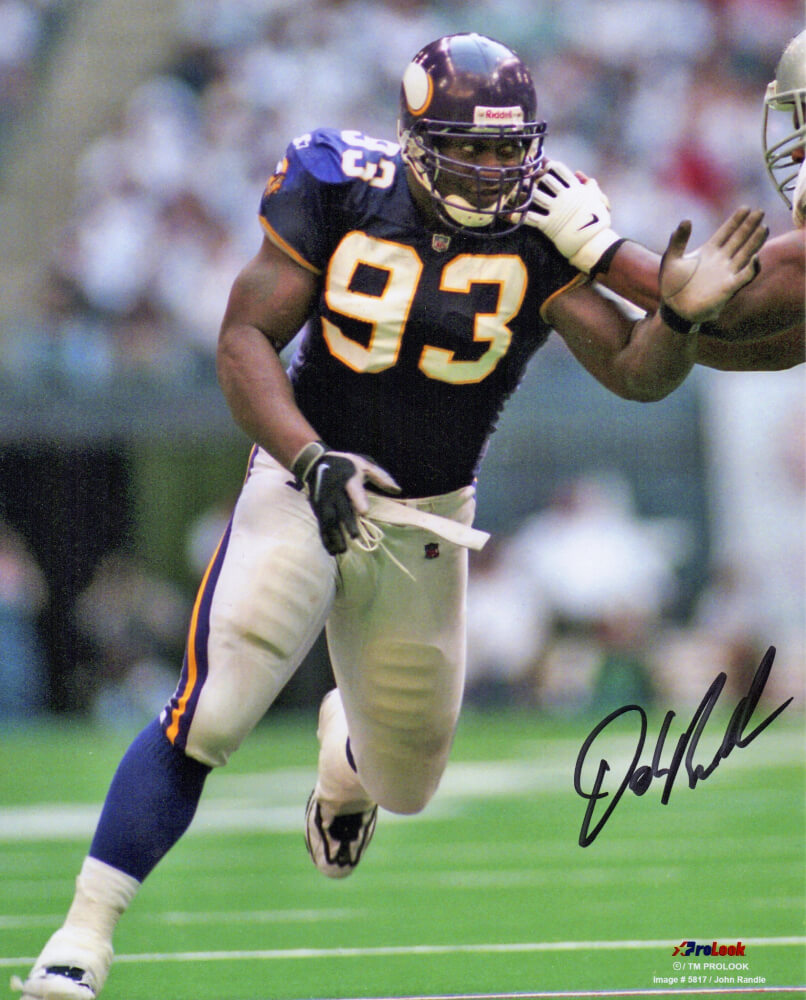 John Randle Signed Minnesota Vikings Purple Jersey Action 8x10 Photo - RAN08P301 - John Randle Signed Minnesota Vikings Purple Jersey Action 8x10 Photo product image