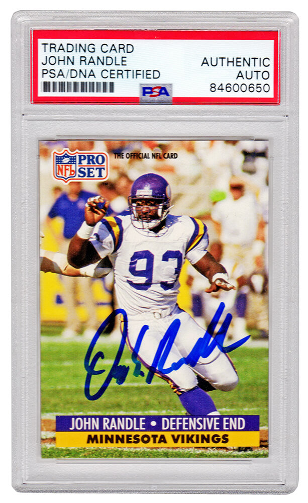 John Randle Signed Minnesota Vikings 1991 Pro Set Rookie Football Card #835 - (PSA/DNA Encapsulated) - RANCAR301 - John Randle Signed Minnesota Vikings 1991 Pro Set Rookie Football Card #835 - (PSA/DNA Encapsulated) product image