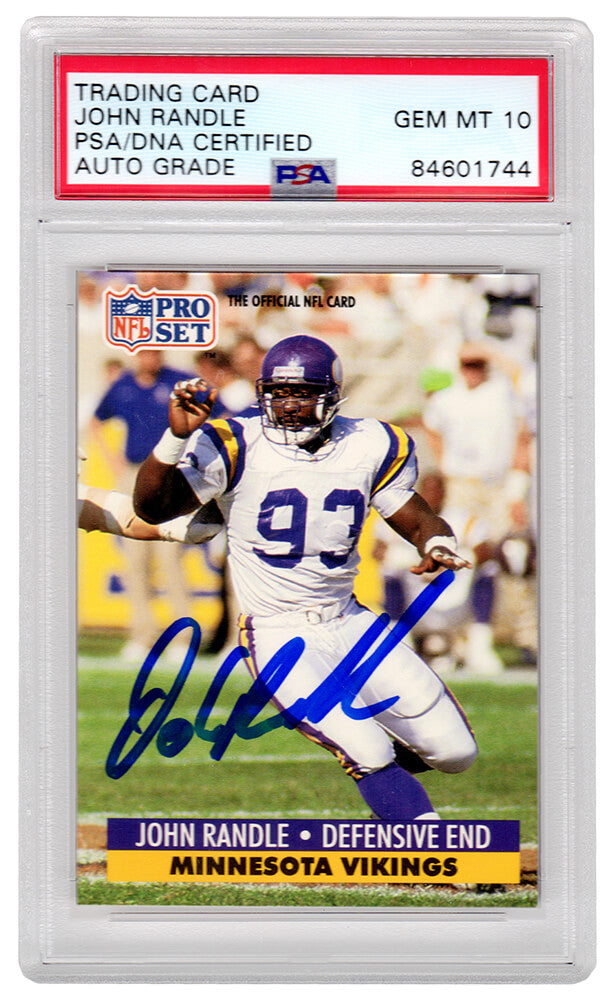 John Randle Signed Minnesota Vikings 1991 Pro Set Rookie Card #835 - (PSA/DNA / Auto Grade 10) - RANCAR302 - John Randle Signed Minnesota Vikings 1991 Pro Set Rookie Card #835 - (PSA/DNA / Auto Grade 10) product image