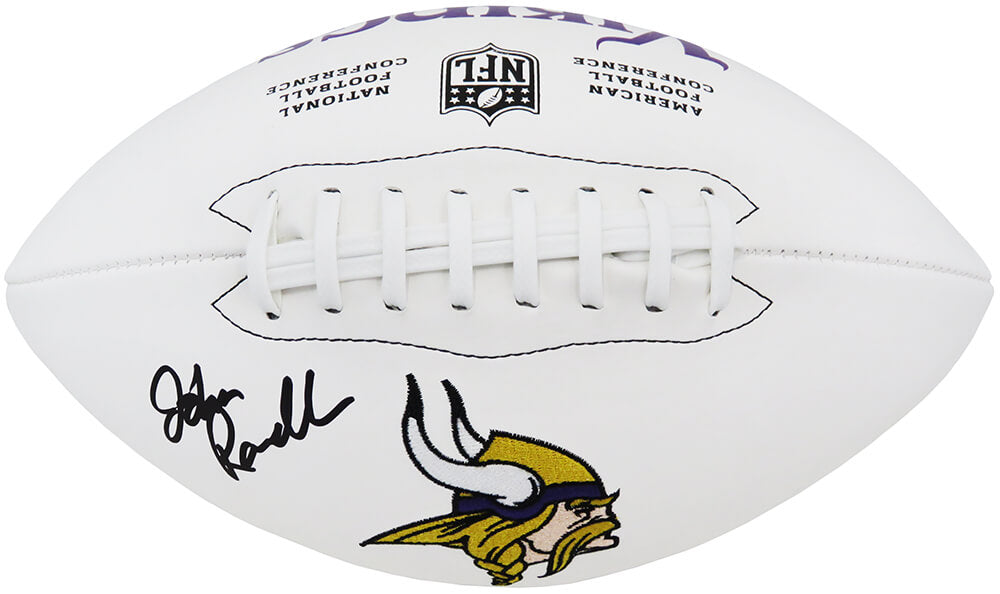 John Randle Signed Minnesota Vikings Wilson White Logo NFL Football - RANFTB305 - John Randle Signed Minnesota Vikings Wilson White Logo NFL Football product image